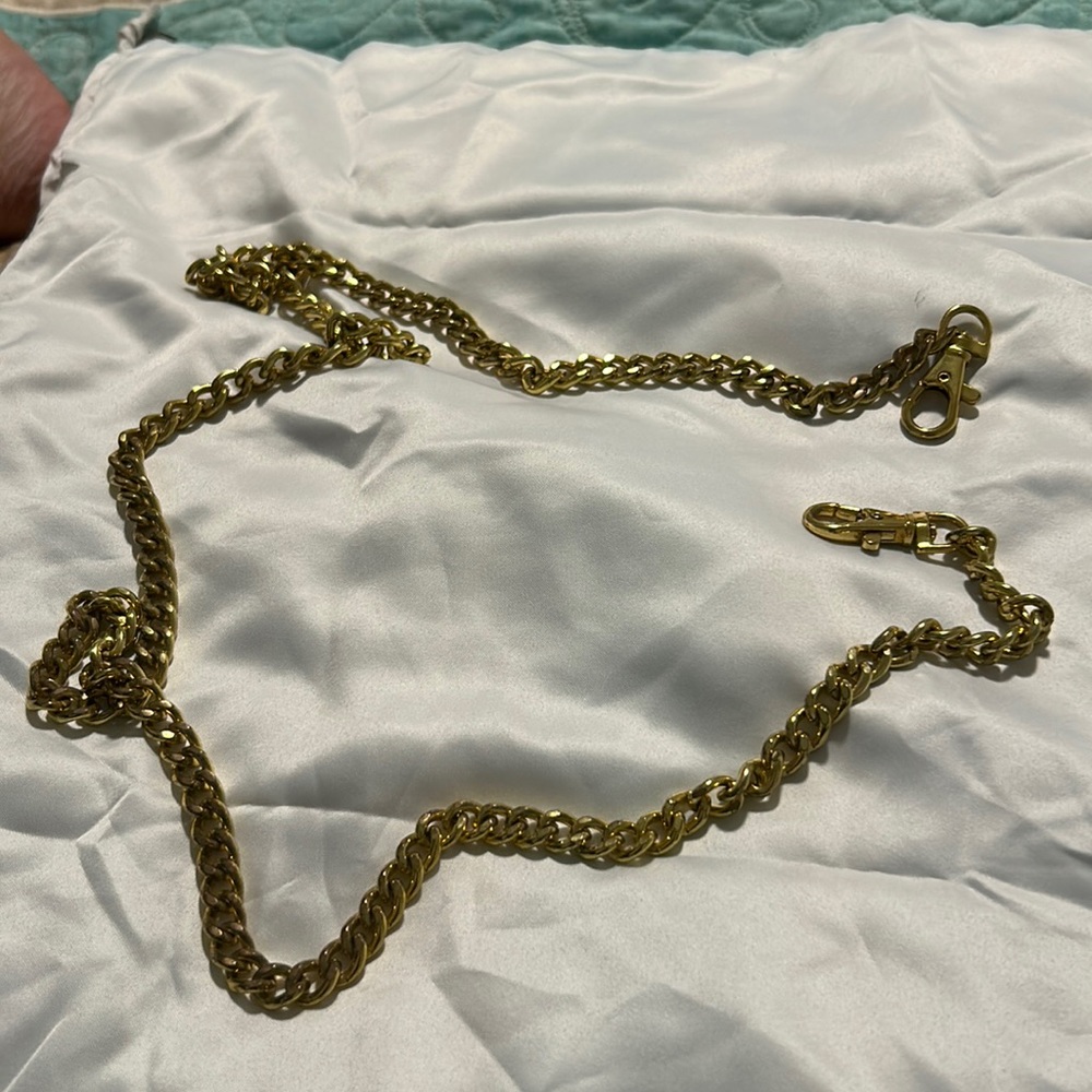 Purse strap/chain with clips add to any purse.